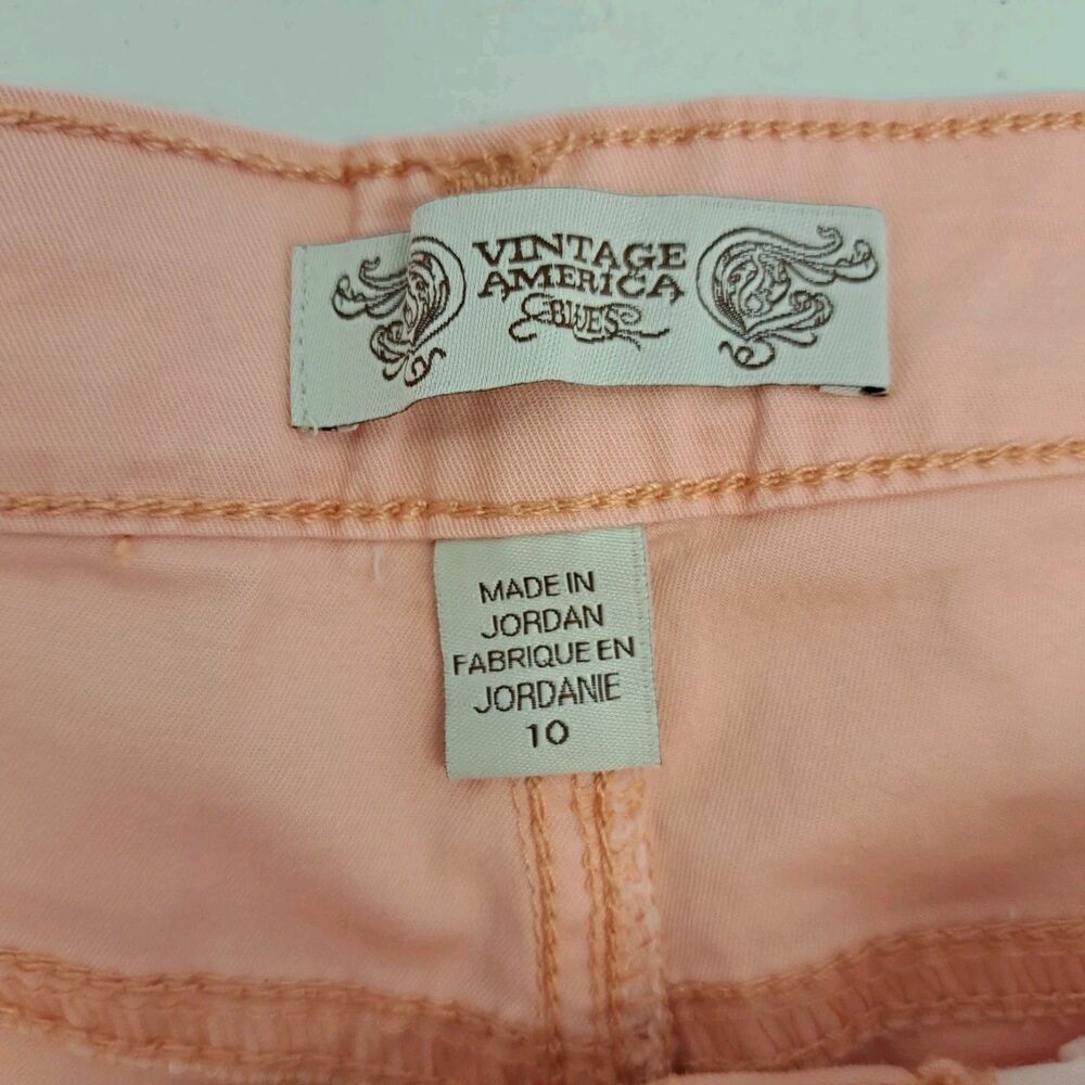 Vintage America Blues Boho Shorts Women's Size 10 Pink - Picture 4 of 8